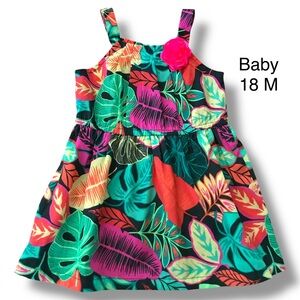 Tropical Floral Toddler Girl Dress Size 18 months